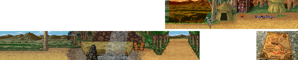 Thumbnail for a map of Scene 1: Rescue The Villagers! for the Arcade game Golden Axe: The Revenge Of Death Adder.