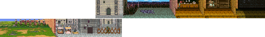 Thumbnail for a map of Scene 3: Sneak Into The Town for the Arcade game Golden Axe: The Revenge Of Death Adder.