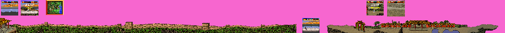 Thumbnail for a map of Stage 1: Sky & Stage 2: Cliffside for the Arcade game Hachoo!.