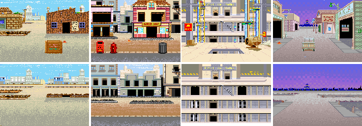 Thumbnail for a map of Stage 1 for the Arcade game Hard Times.