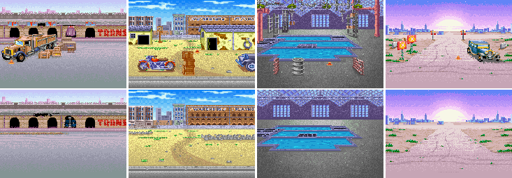 Thumbnail for a map of Stage 4 for the Arcade game Hard Times.