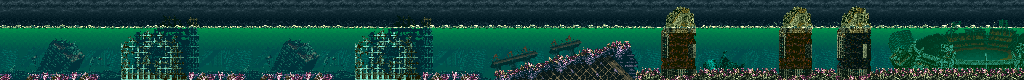 Thumbnail for a map of Stage 2: Sunken Town for the Arcade game In The Hunt.