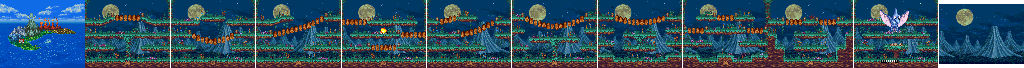 Thumbnail for a map of Jungle Night for the Arcade game Joe & Mac Returns.