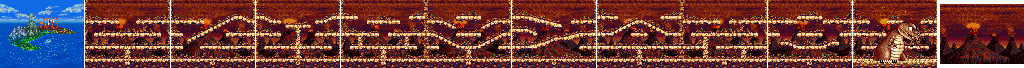 Thumbnail for a map of Volcano for the Arcade game Joe & Mac Returns.