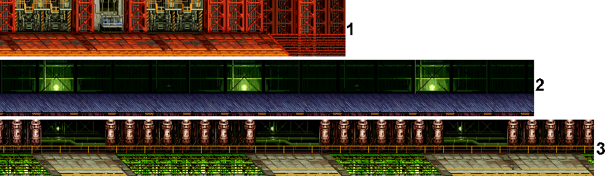 Thumbnail for a map of Stage 3 for the Arcade game Karate Blazers.