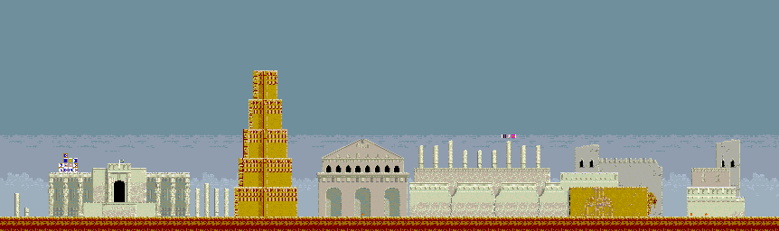 Thumbnail for a map of Scene 6 for the Arcade game Karnov.