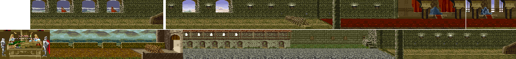Thumbnail for a map of Stage 3: Battle At The Castle Fort for the Arcade game Knights Of The Round.