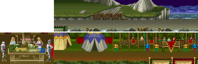 Thumbnail for a map of Stage 4: Knights Festival for the Arcade game Knights Of The Round.