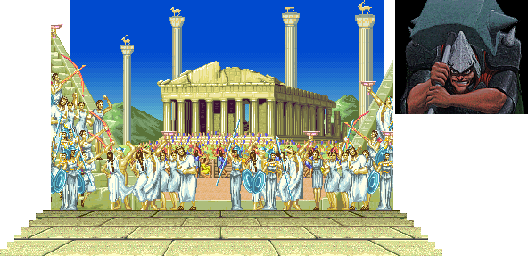 Thumbnail for a map of Greece for the Arcade game Knuckle Heads.