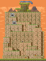 Thumbnail for a map of 2: Cliff for the Arcade game Legend Of Hero Tonma.