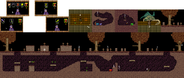 Thumbnail for a map of Stage 5 for the Arcade game Legend Of Makai.