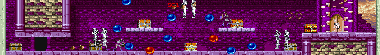 Thumbnail for a map of Floor 16 for the Arcade game Magic Sword: Heroic Fantasy.