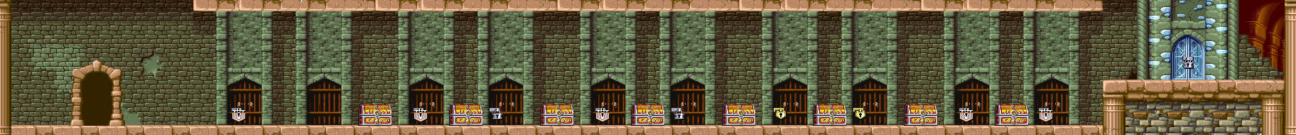 Thumbnail for a map of Floor 42 for the Arcade game Magic Sword: Heroic Fantasy.