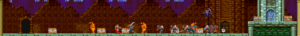 Thumbnail for a map of Floor 44 for the Arcade game Magic Sword: Heroic Fantasy.