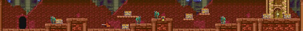 Thumbnail for a map of Floor 47 for the Arcade game Magic Sword: Heroic Fantasy.