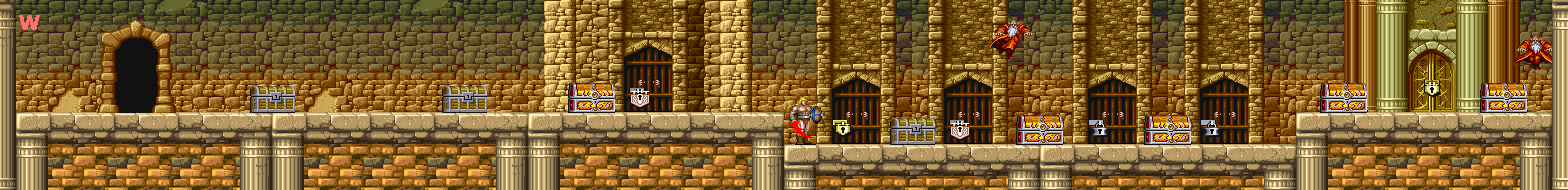 Thumbnail for a map of Floor 7 for the Arcade game Magic Sword: Heroic Fantasy.