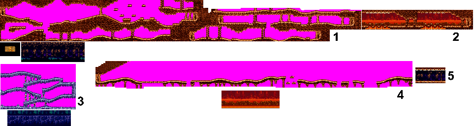Thumbnail for a map of Cave Of Illusion for the Arcade game Magical Cat Adventure.