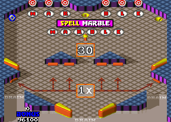 Thumbnail for a map of Bonus Pinball 1 for the Arcade game Marble Madness II.