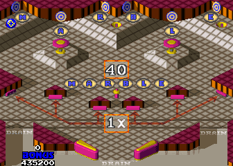 Thumbnail for a map of Bonus Pinball 3 for the Arcade game Marble Madness II.