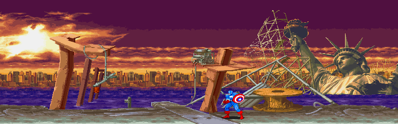 Thumbnail for a map of Captain America for the Arcade game Marvel Super Heroes.