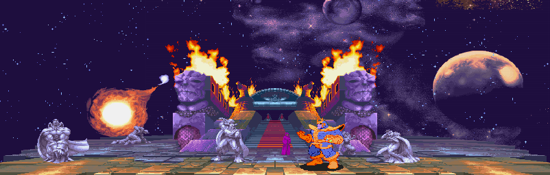 Thumbnail for a map of Thanos for the Arcade game Marvel Super Heroes.