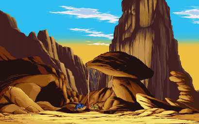 Thumbnail for a map of Death Valley for the Arcade game Marvel Super Heroes Vs. Street Fighter.