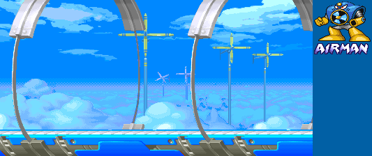 Thumbnail for a map of Recover The New Parts! Air Man for the Arcade game Mega Man 2: The Power Fighters.