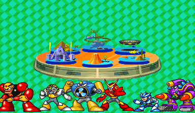 Thumbnail for a map of Recover The New Parts! for the Arcade game Mega Man 2: The Power Fighters.