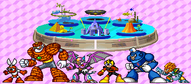 Thumbnail for a map of Rescue Roll! for the Arcade game Mega Man 2: The Power Fighters.