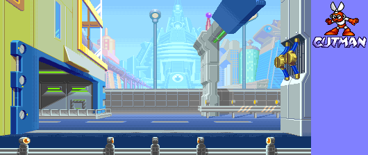 Thumbnail for a map of Rescue Roll! Cut Man for the Arcade game Mega Man 2: The Power Fighters.