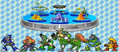 Thumbnail for a map of Search For Wily! for the Arcade game Mega Man 2: The Power Fighters.