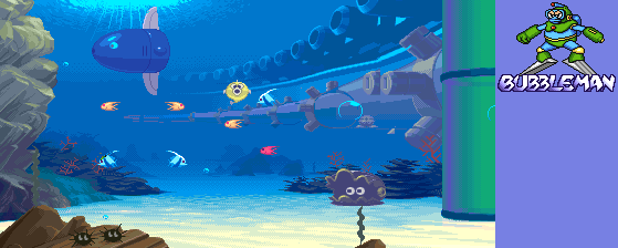 Thumbnail for a map of Search For Wily! Bubble Man for the Arcade game Mega Man 2: The Power Fighters.