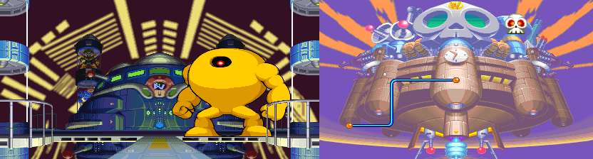 Thumbnail for a map of Mega Man 1~2 & Mega Man 3~6 Rock Monster for the Arcade game Mega Man: The Power Battle.
