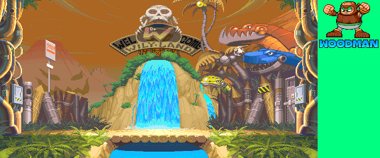 Thumbnail for a map of Mega Man 1~2 Wood Man for the Arcade game Mega Man: The Power Battle.