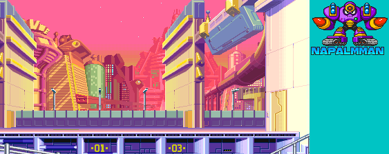 Thumbnail for a map of Mega Man 3~6 Napalm Man for the Arcade game Mega Man: The Power Battle.
