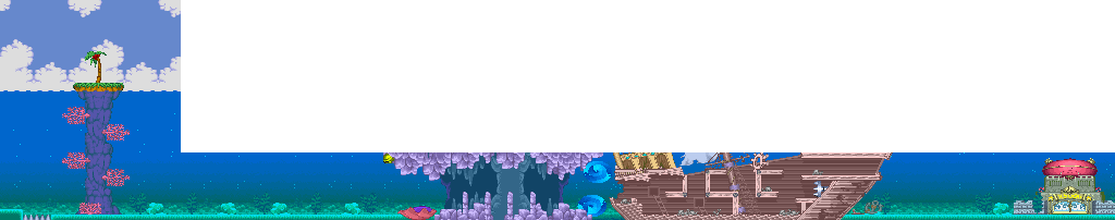 Thumbnail for a map of Round 3: The Sea - Poseiden for the Arcade game Mega Twins.