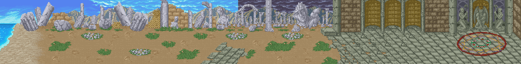 Thumbnail for a map of Stage 1 for the Arcade game Metamorphic Force.