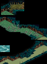 Thumbnail for a map of Round 4: Graveyard for the Arcade game Michael Jackson's Moonwalker.
