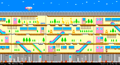 Thumbnail for a map of Stage 1 for the Arcade game Momoko 120%.