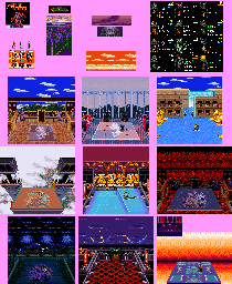 Thumbnail for a map of Arenas for the Arcade game Mutant Fighter.