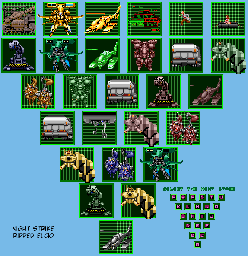Thumbnail for a map of Scenes (In-Game Map) for the Arcade game Night Striker.