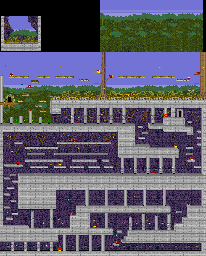 Thumbnail for a map of Round 2 for the Arcade game Ninja Kazan.