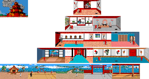 Thumbnail for a map of Map for the Arcade game Ninja Mission.