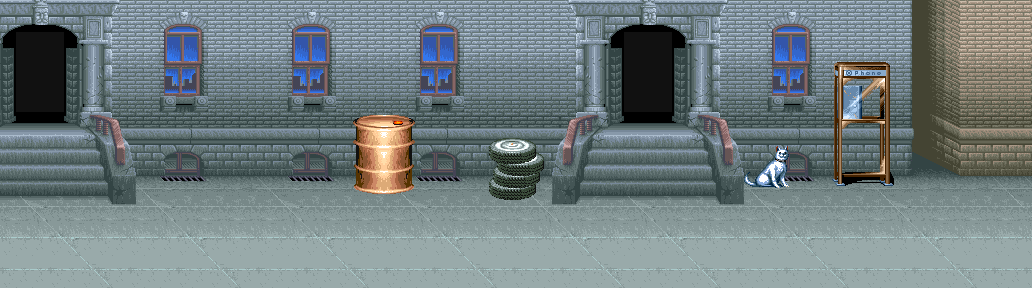 Thumbnail for a map of Stage 1 Main Street for the Arcade game The Punisher.