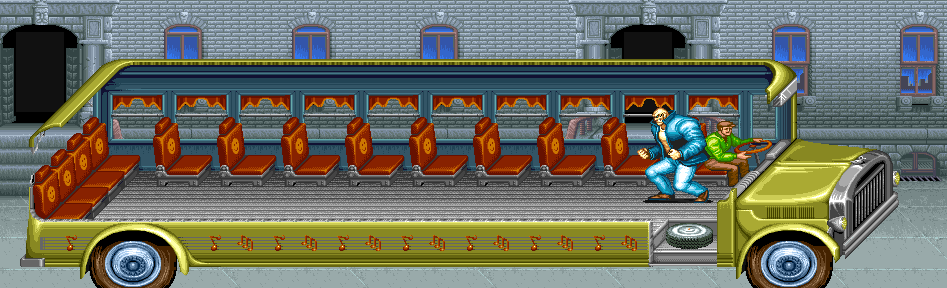 Thumbnail for a map of Stage 1 School Bus for the Arcade game The Punisher.