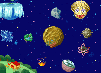 Thumbnail for a map of Rainbow Galaxy (In-Game Map) for the Arcade game Puzzle Bobble 4.
