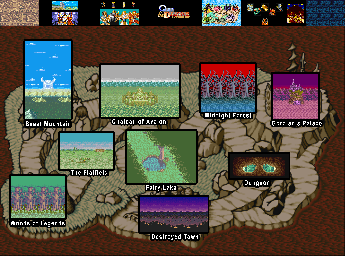 Thumbnail for a map of In-Game Map for the Arcade game Quiz & Dragons: Capcom Quiz Game.