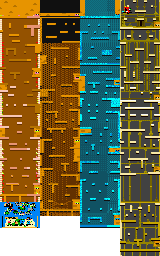 Thumbnail for a map of World 8: Magical Island for the Arcade game Rainbow Islands: The Story Of Bubble Bobble 2.