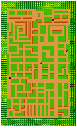 Thumbnail for a map of Level 1 for the Arcade game Rally-X.