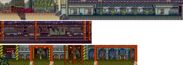 Thumbnail for a map of Round 1 for the Arcade game Riot City.
